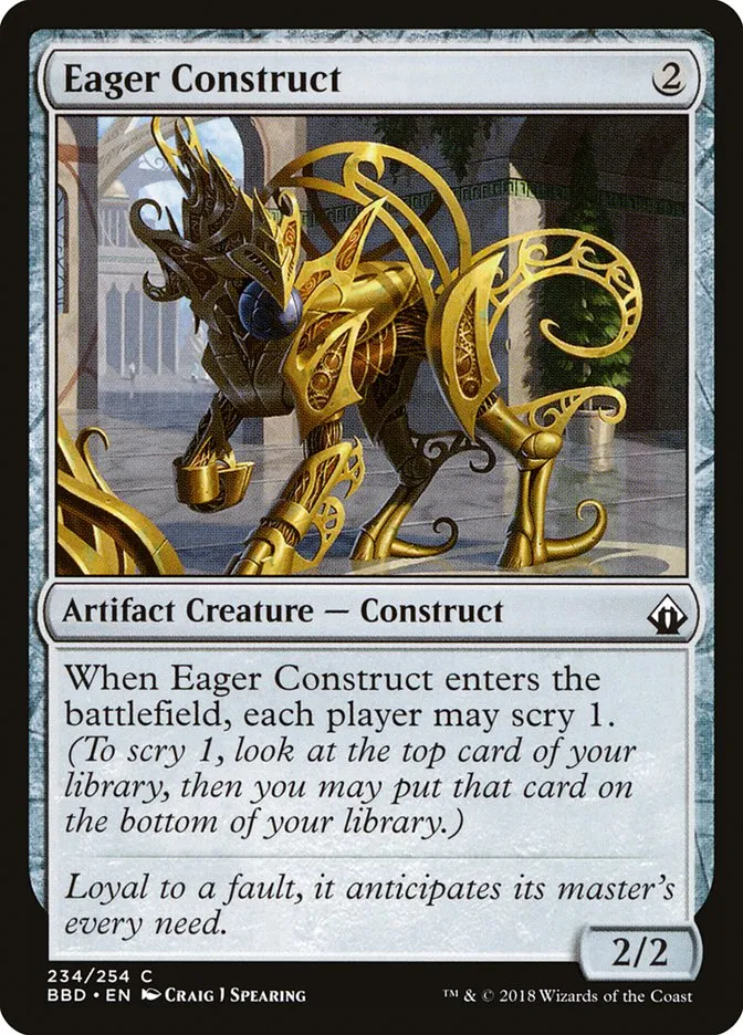 2018 Battlebond Eager Construct common #234 common card image