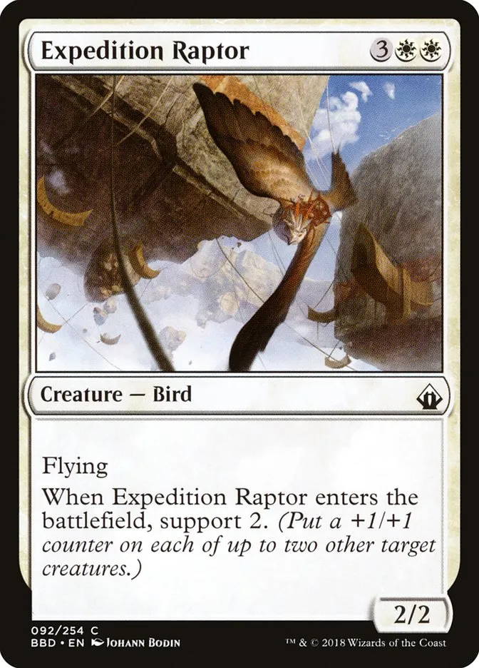2018 Battlebond Expedition Raptor #92 common card image