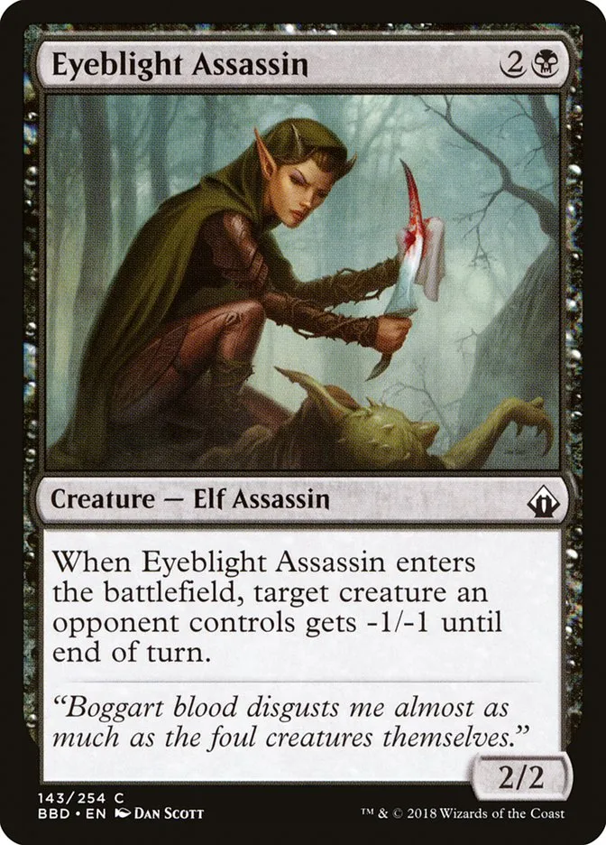 2018 Battlebond Eyeblight Assassin common #143 common card image