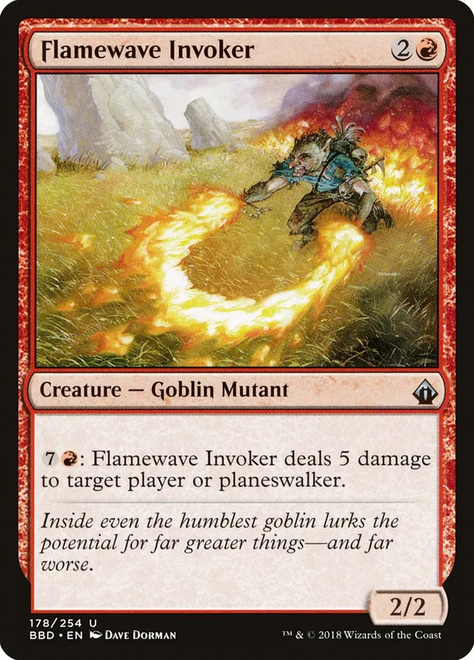2018 Battlebond Flamewave Invoker uncommon #178 uncommon card image