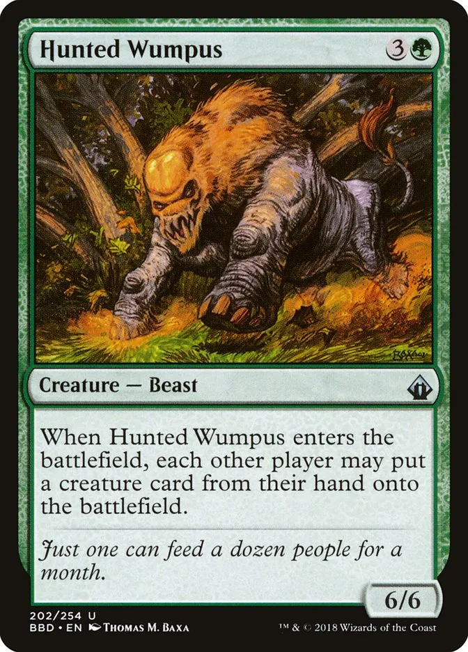 2018 Battlebond Hunted Wumpus #202 uncommon card image