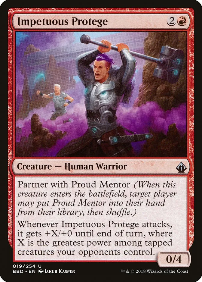 2018 Battlebond Impetuous Protege uncommon #19 uncommon card image