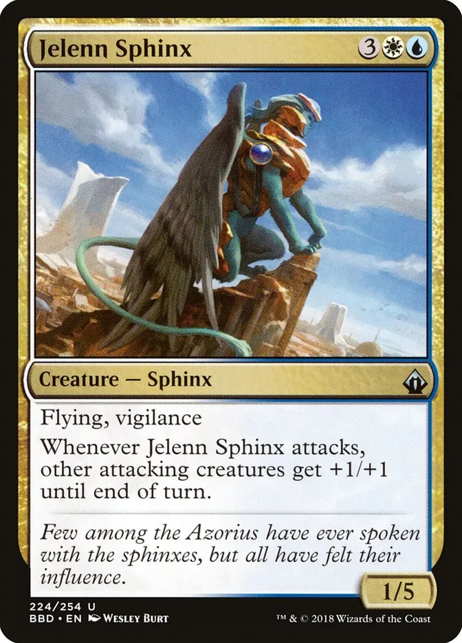 2018 Battlebond Jelenn Sphinx uncommon #224 uncommon card image