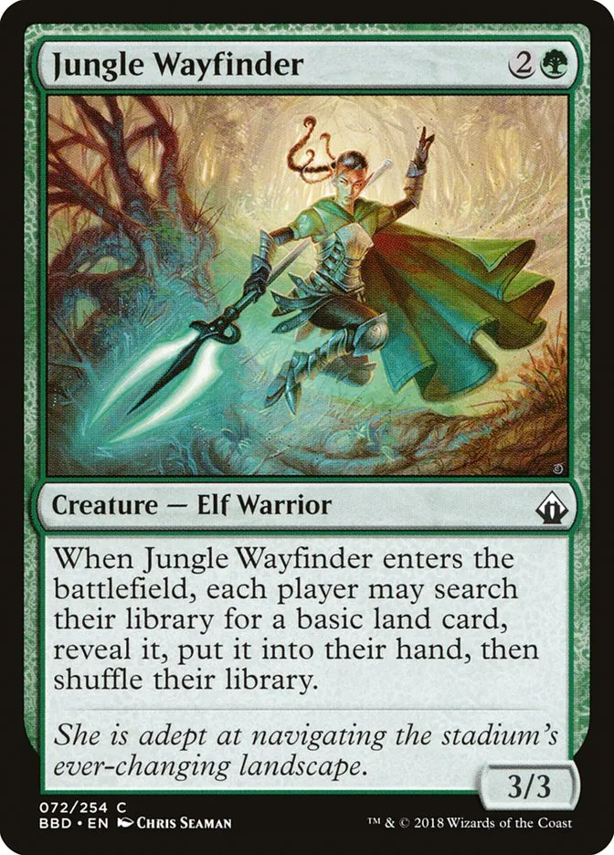 2018 Battlebond Jungle Wayfinder #72 common card image