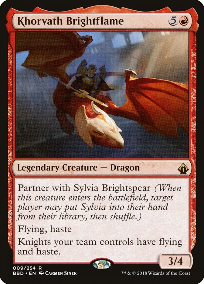 2018 Battlebond Khorvath Brightflame #9 rare card image