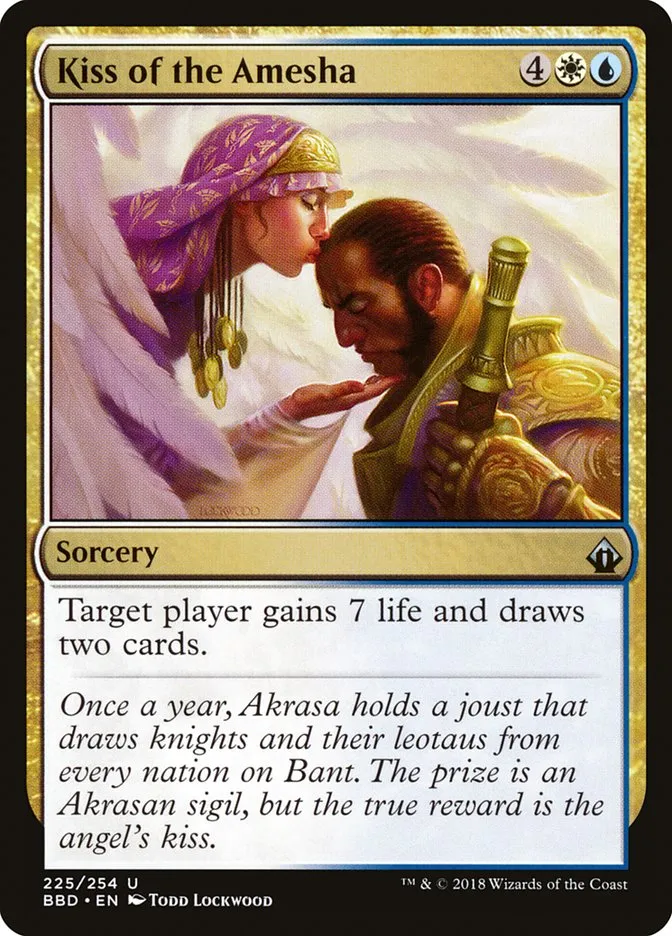 2018 Battlebond Kiss of the Amesha #225 uncommon card image