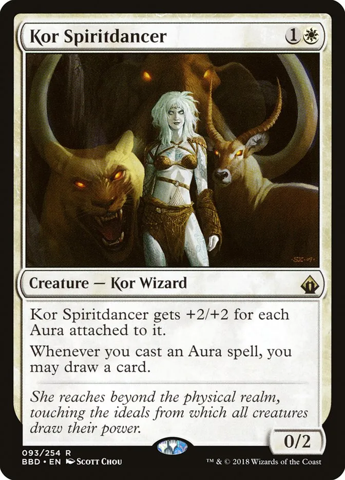 2018 Battlebond Kor Spiritdancer #93 rare card image