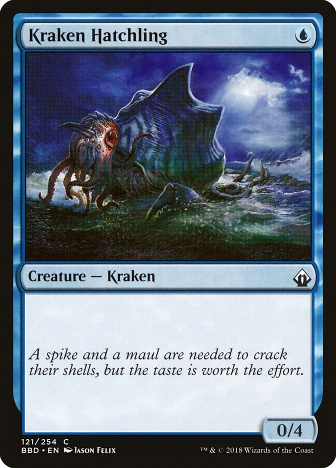 2018 Battlebond Kraken Hatchling common #121 common card image