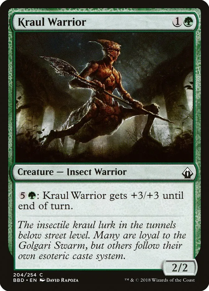 2018 Battlebond Kraul Warrior #204 common card image