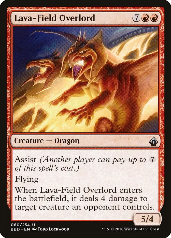 2018 Battlebond Lava-Field Overlord #60 uncommon card image