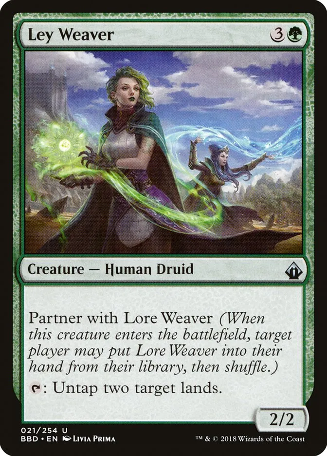 2018 Battlebond Ley Weaver uncommon #21 uncommon card image
