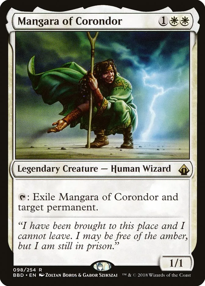 2018 Battlebond Mangara of Corondor #98 rare card image