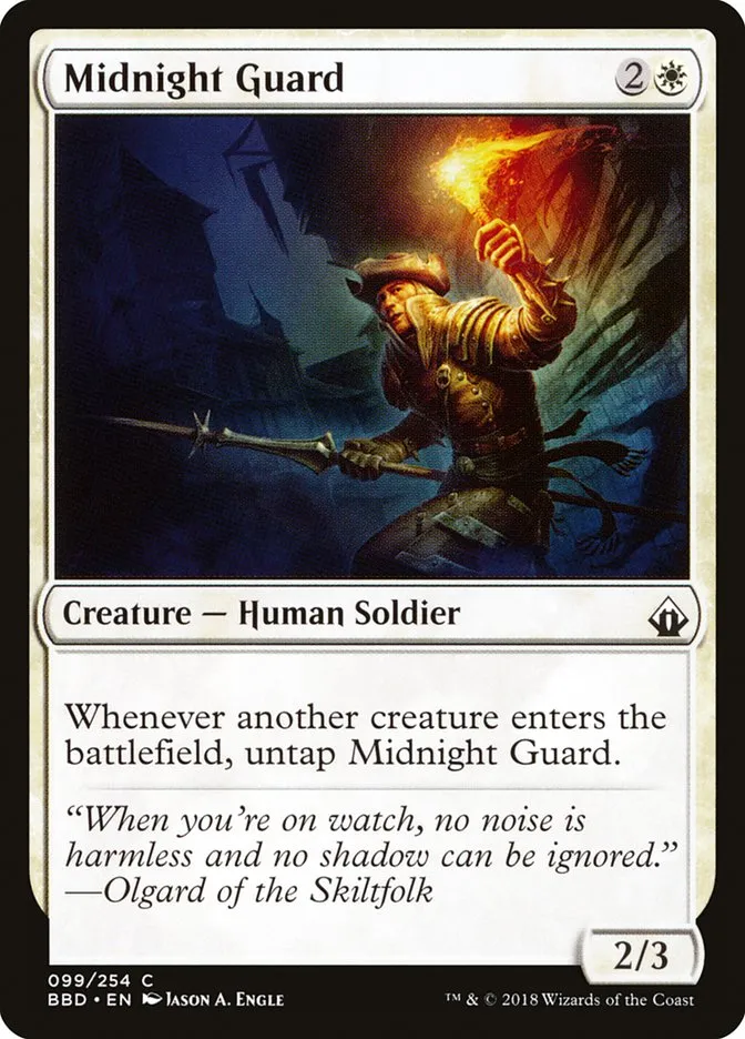 2018 Battlebond Midnight Guard common #99 common card image