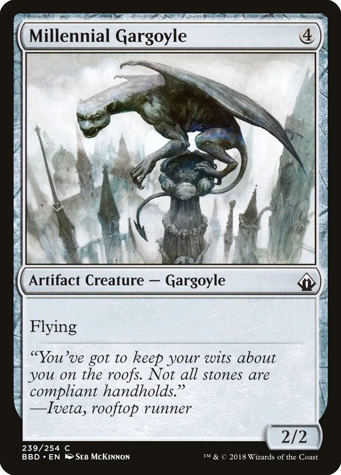 2018 Battlebond Millennial Gargoyle common #239 common card image