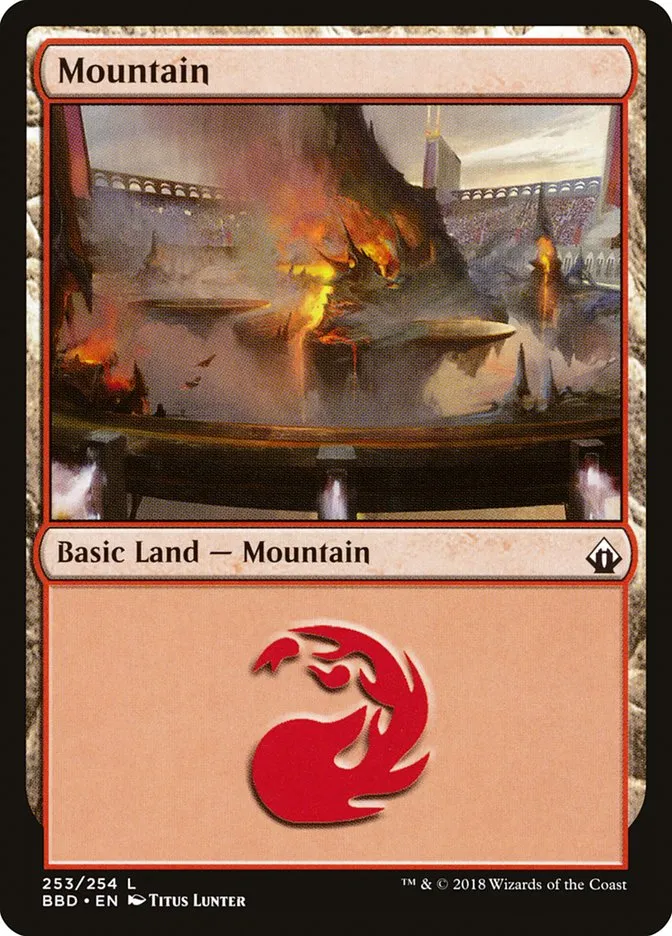 2018 Battlebond Mountain common #253 common card image