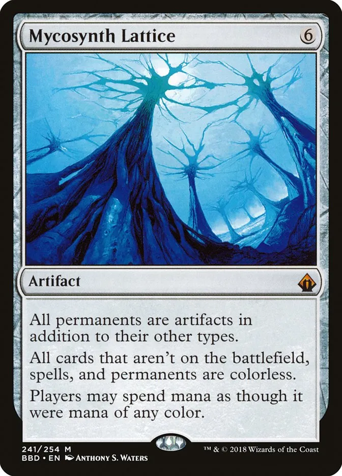 2018 Battlebond Mycosynth Lattice #241 mythic card image