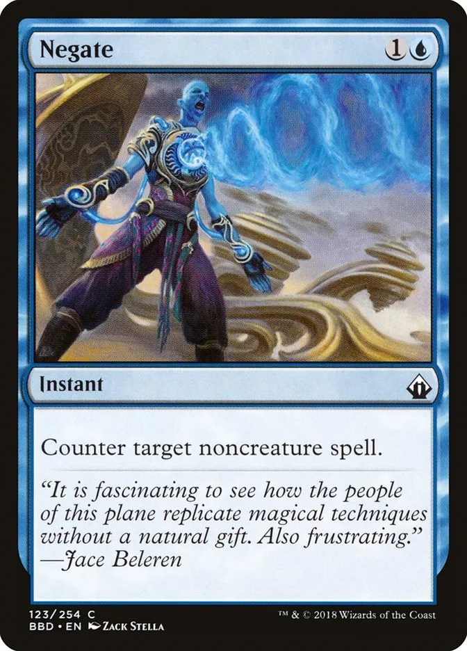 2018 Battlebond Negate common #123 common card image