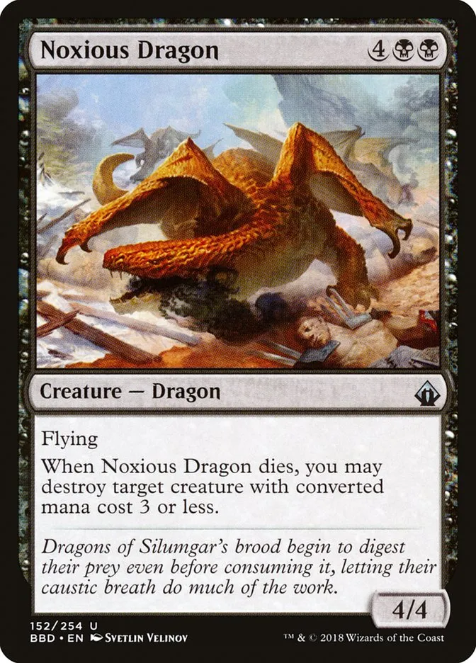 2018 Battlebond Noxious Dragon uncommon #152 uncommon card image