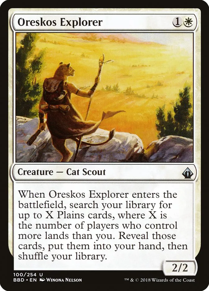 2018 Battlebond Oreskos Explorer uncommon #100 uncommon card image