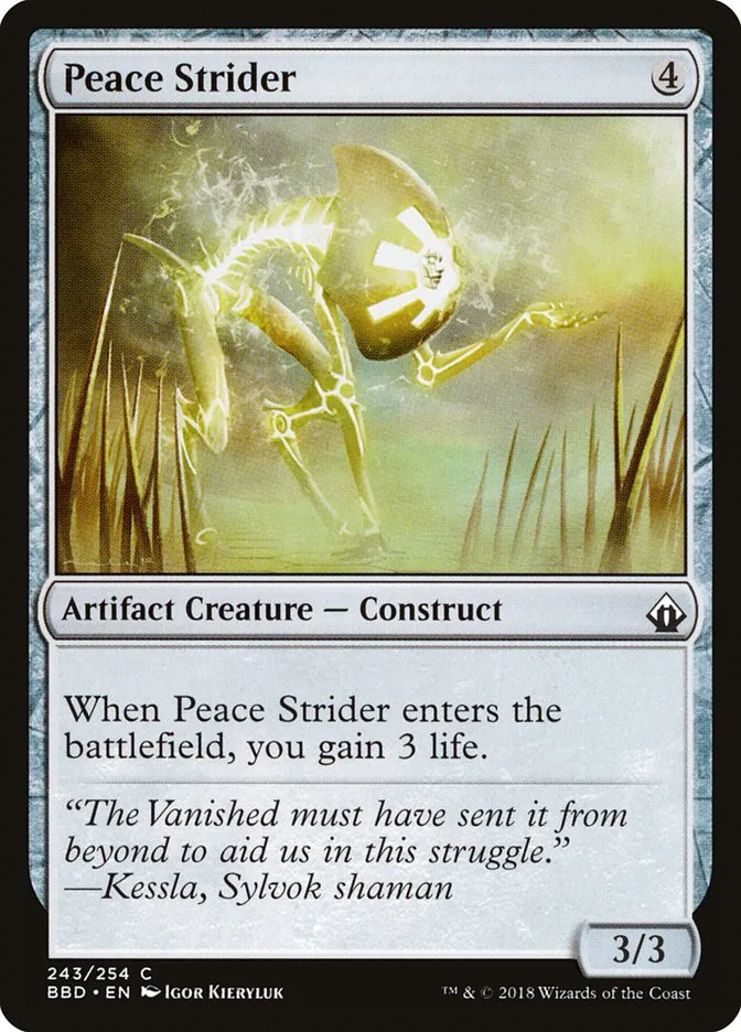 2018 Battlebond Peace Strider common #243 common card image