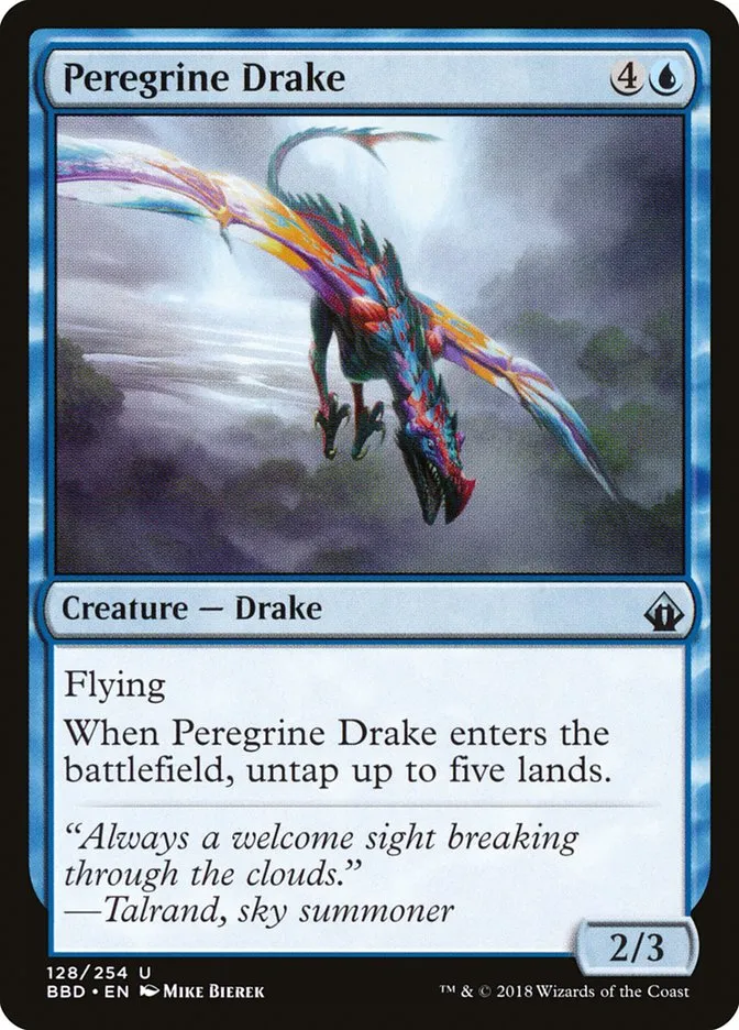 2018 Battlebond Peregrine Drake #128 uncommon card image