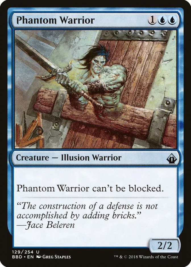 2018 Battlebond Phantom Warrior uncommon #129 uncommon card image