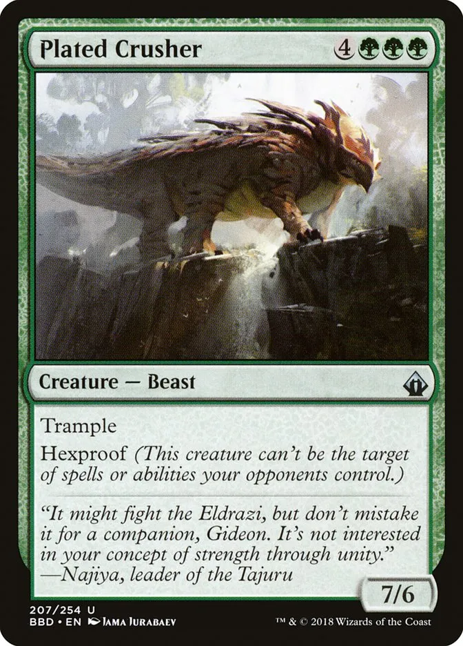 2018 Battlebond Plated Crusher uncommon #207 uncommon card image