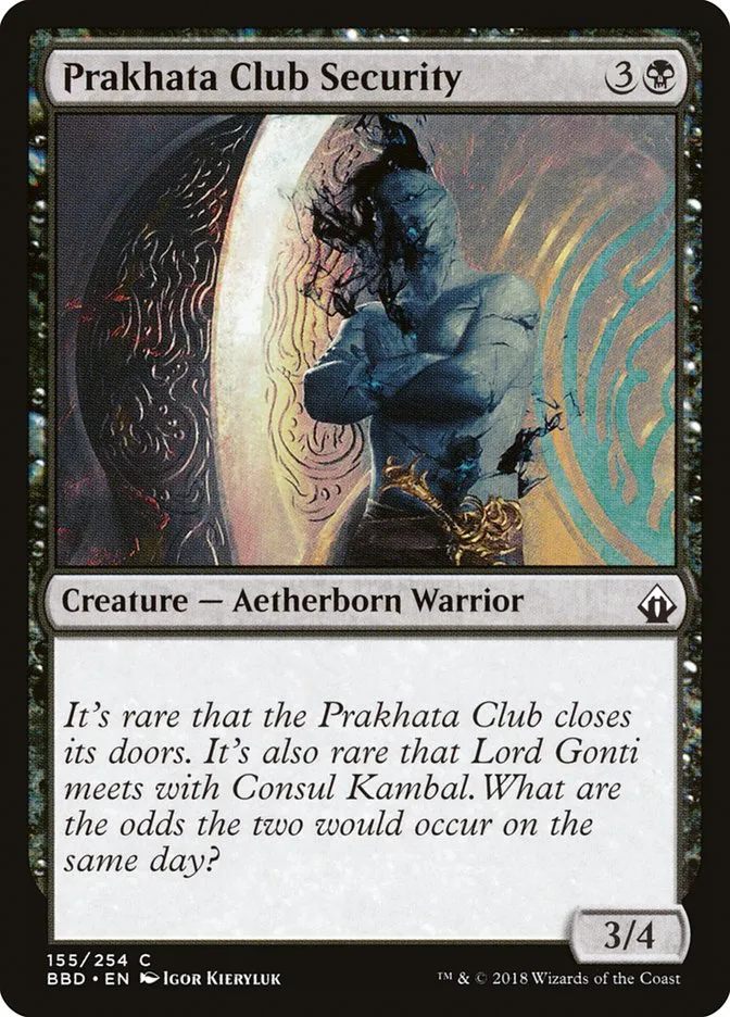 2018 Battlebond Prakhata Club Security #155 common card image