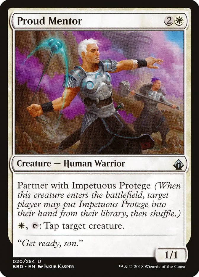 2018 Battlebond Proud Mentor uncommon #20 uncommon card image