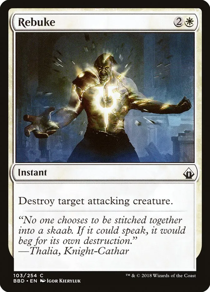 2018 Battlebond Rebuke common #103 common card image