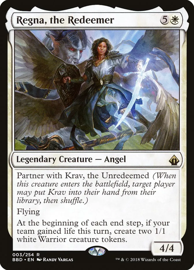2018 Battlebond Regna, the Redeemer #3 rare card image