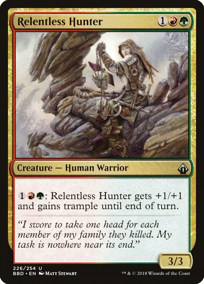 2018 Battlebond Relentless Hunter uncommon #226 uncommon card image