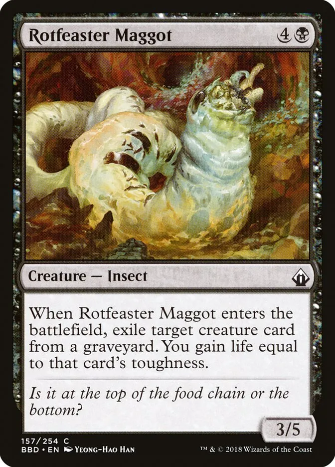 2018 Battlebond Rotfeaster Maggot #157 common card image