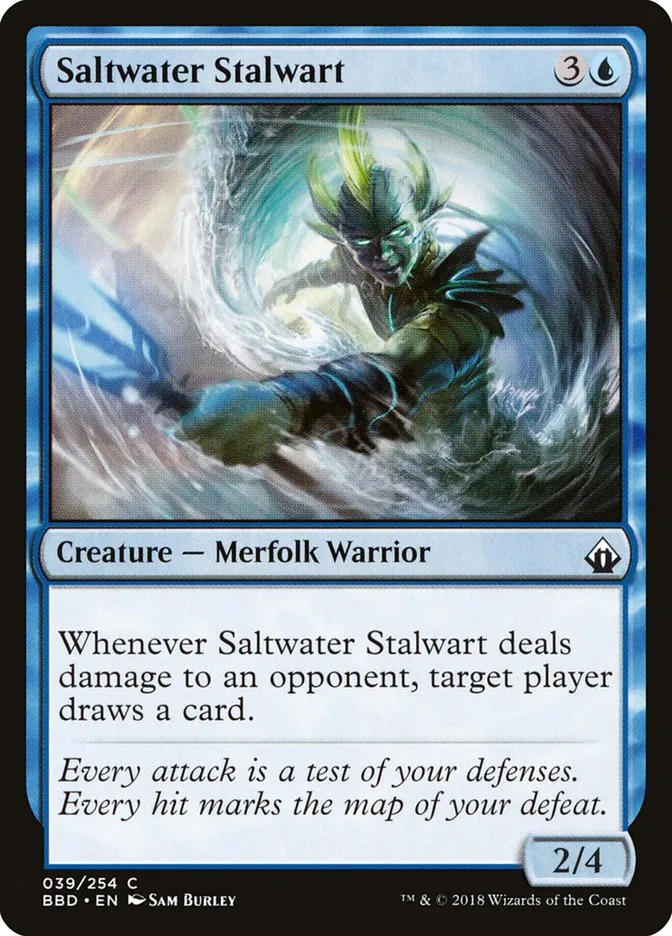 2018 Battlebond Saltwater Stalwart #39 common card image