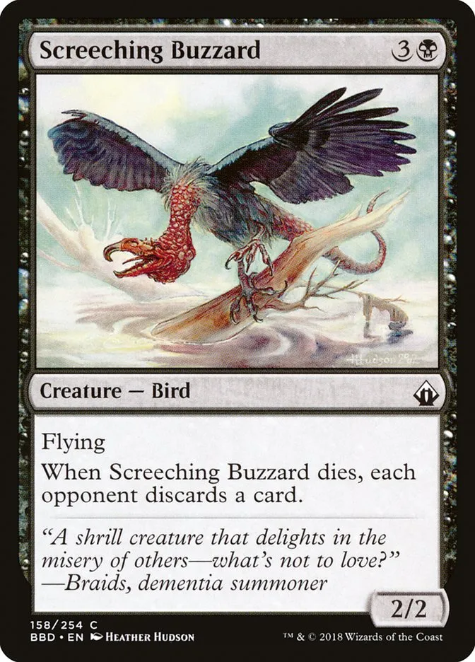 2018 Battlebond Screeching Buzzard common #158 common card image