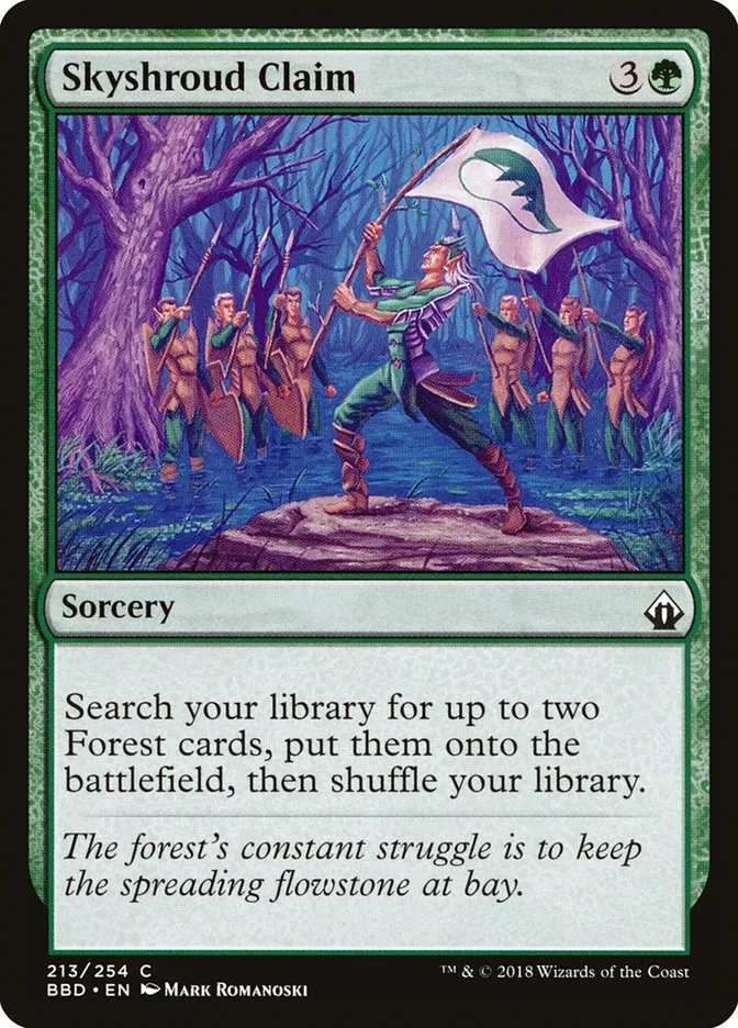 2018 Battlebond Skyshroud Claim #213 common card image