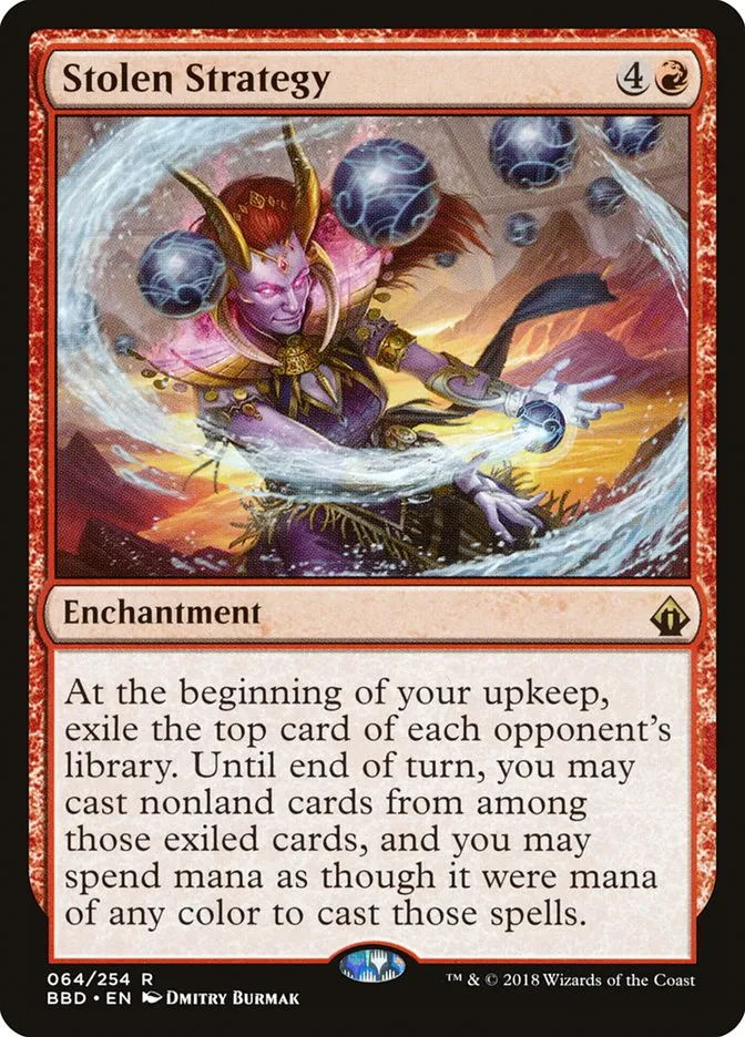 2018 Battlebond Stolen Strategy #64 rare card image