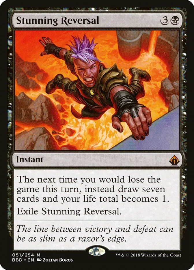 2018 Battlebond Stunning Reversal #51 mythic card image