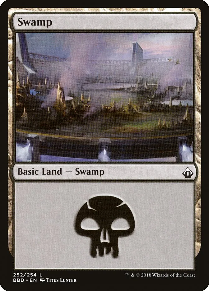 2018 Battlebond Swamp common #252 common card image