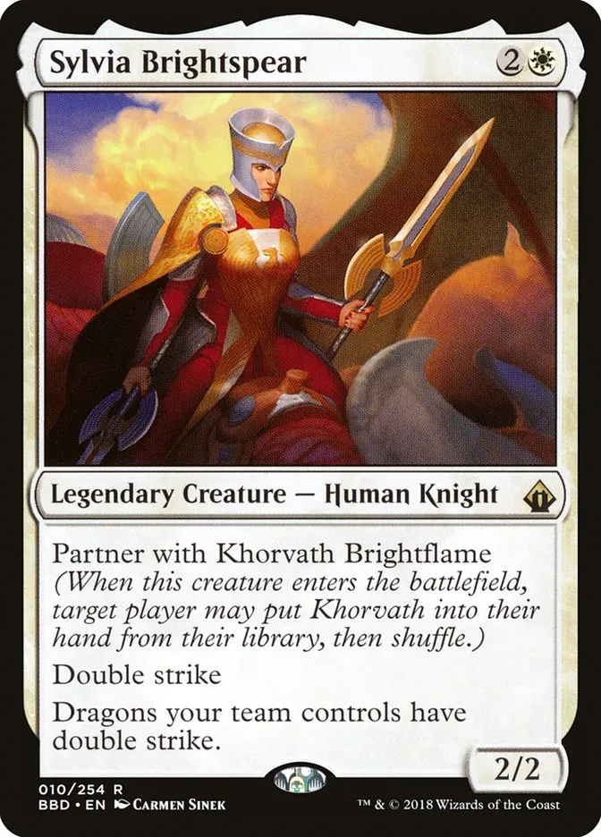 2018 Battlebond Sylvia Brightspear rare #10 rare card image