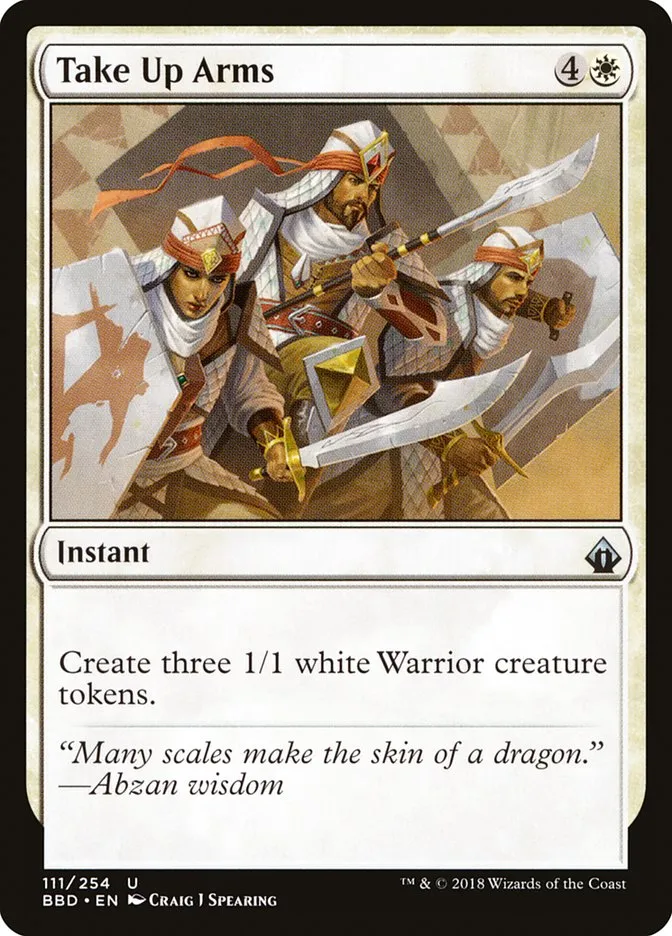 2018 Battlebond Take Up Arms #111 uncommon card image