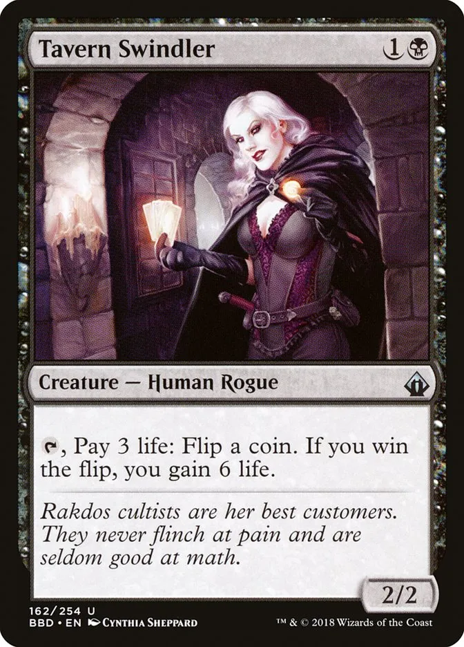 2018 Battlebond Tavern Swindler #162 uncommon card image