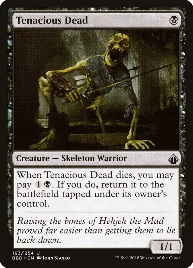 2018 Battlebond Tenacious Dead uncommon #163 uncommon card image