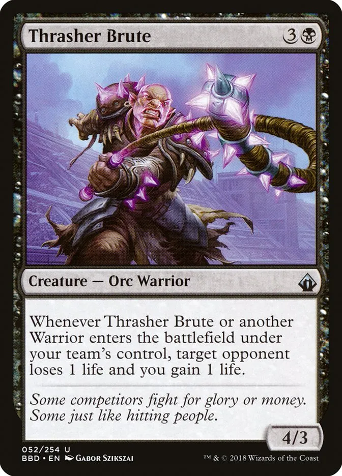 2018 Battlebond Thrasher Brute uncommon #52 uncommon card image