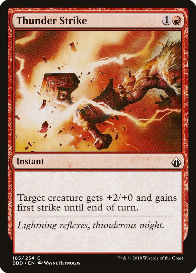 2018 Battlebond Thunder Strike common #185 common card image