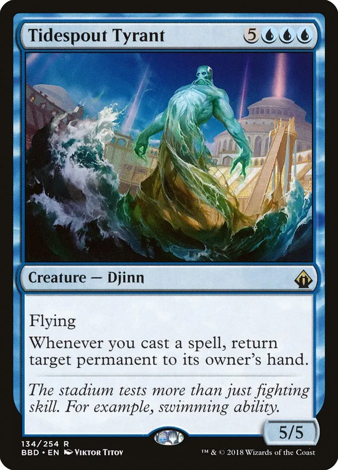 2018 Battlebond Tidespout Tyrant #134 rare card image