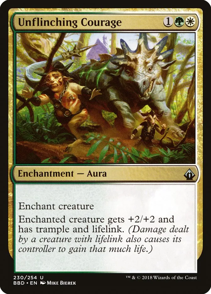 2018 Battlebond Unflinching Courage uncommon #230 uncommon card image