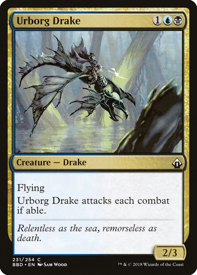 2018 Battlebond Urborg Drake #231 common card image