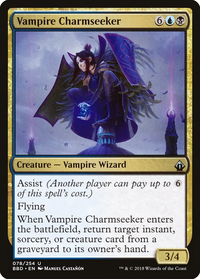 2018 Battlebond Vampire Charmseeker #78 uncommon card image