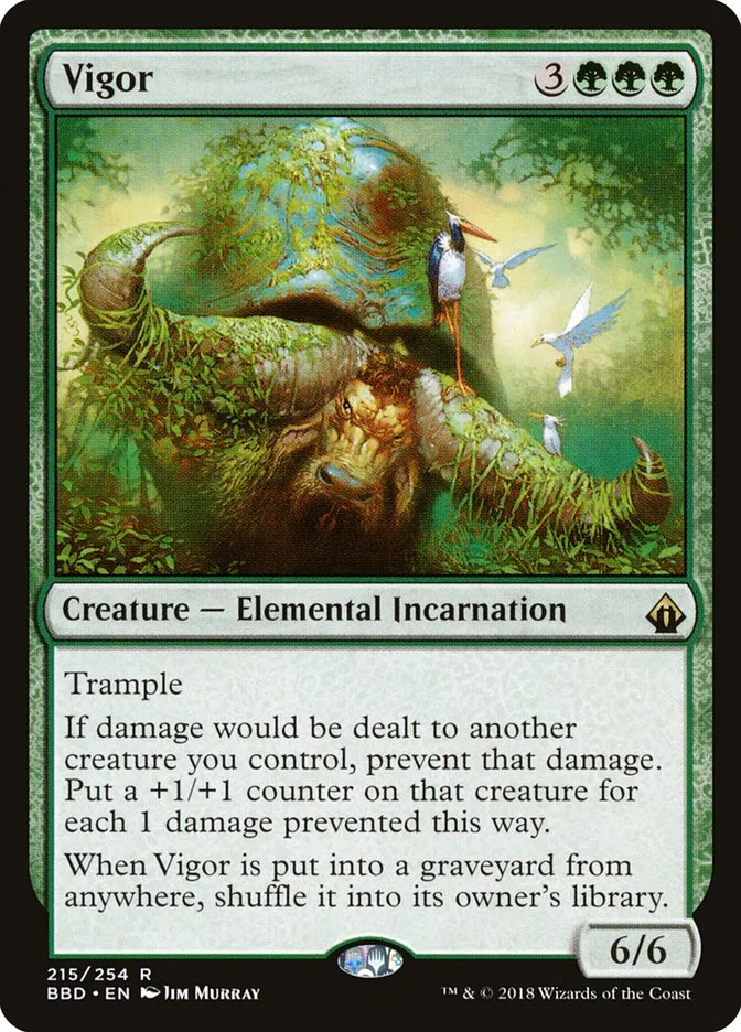 2018 Battlebond Vigor rare #215 rare card image